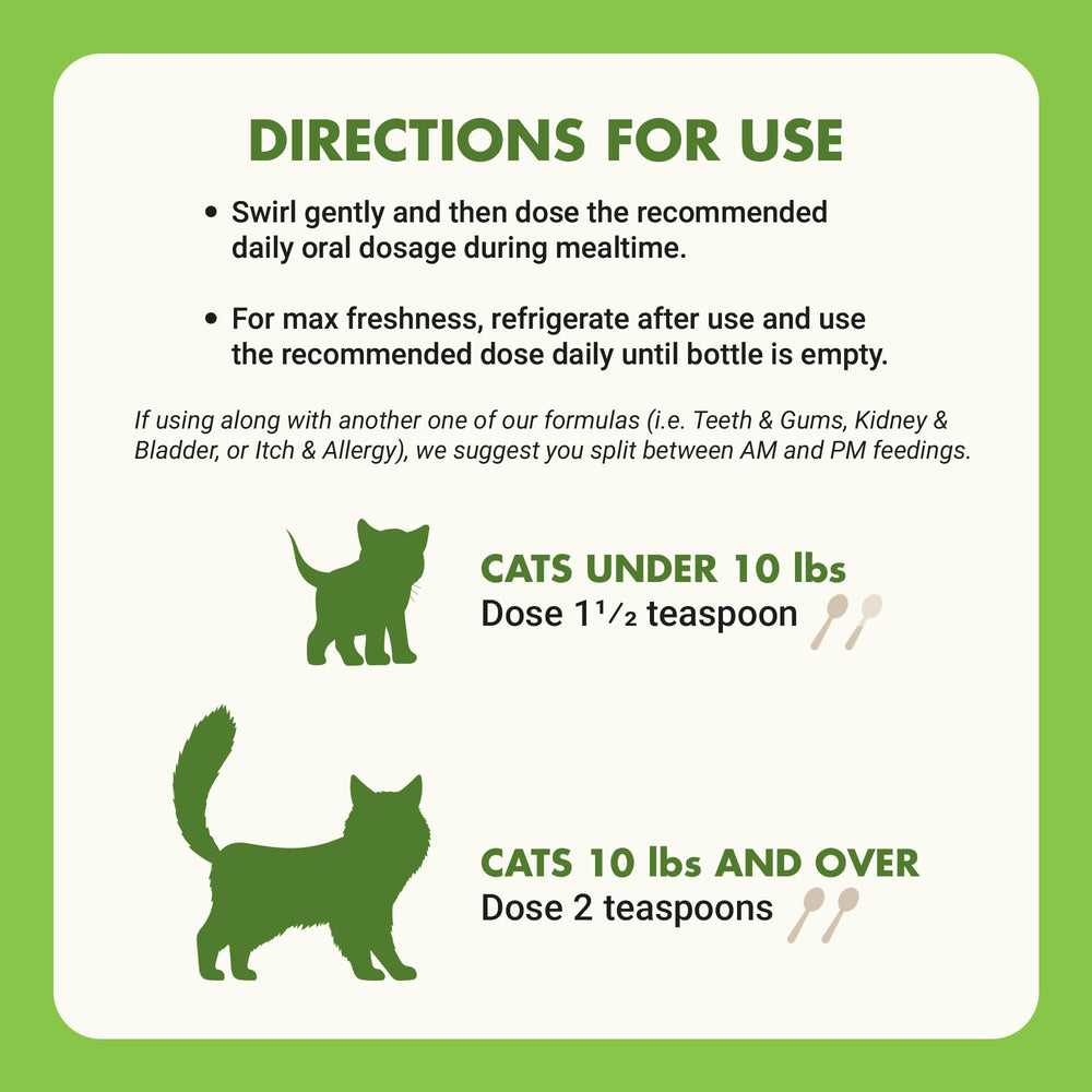 LIQUID-VET flacon à côté d'une patte de chat pour comparaison d'échelle pratique