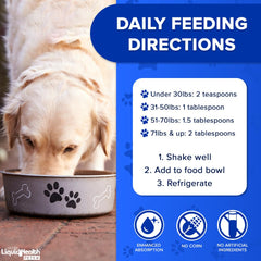 LIQUIDHEALTH multivitamine mélangée à nourriture, facilite la prise chez le chien