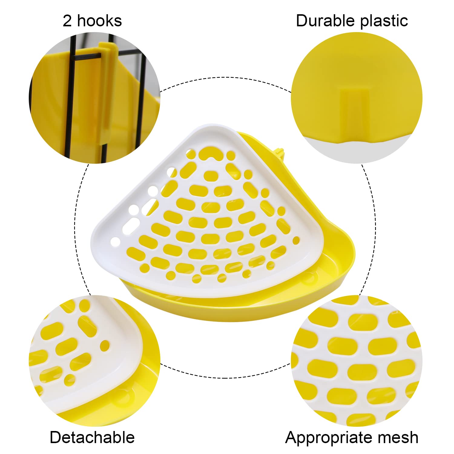 Litewoo grille amovible montrant maillage pour laisser tomber les déjections