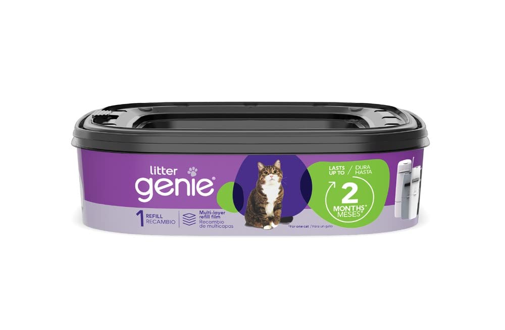 Litter Genie cartouche emballage avant montrant le film continu et bénéfice anti-odeurs