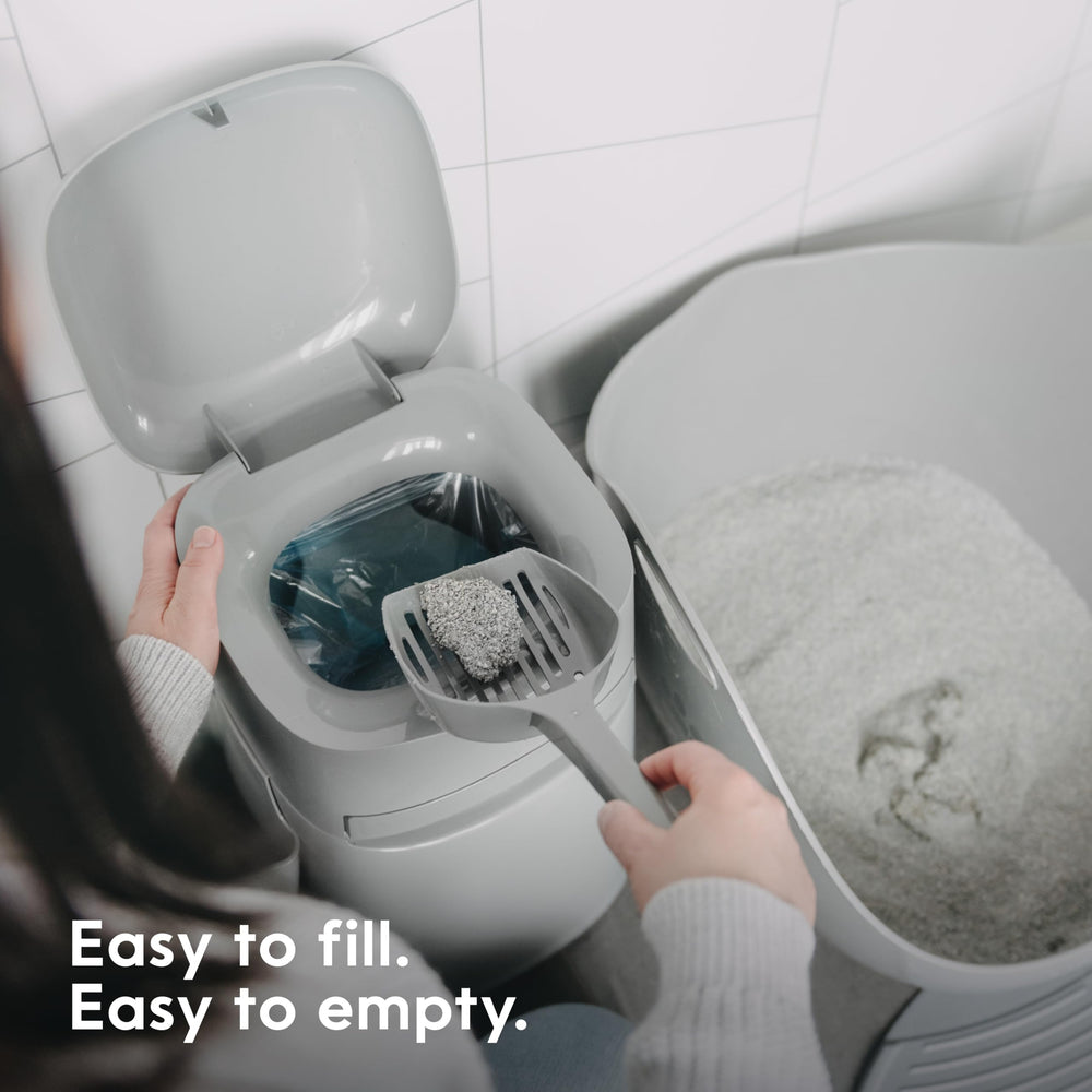 Litter Genie coupe transversale du sac multicouche montrant la barrière anti-odeurs
