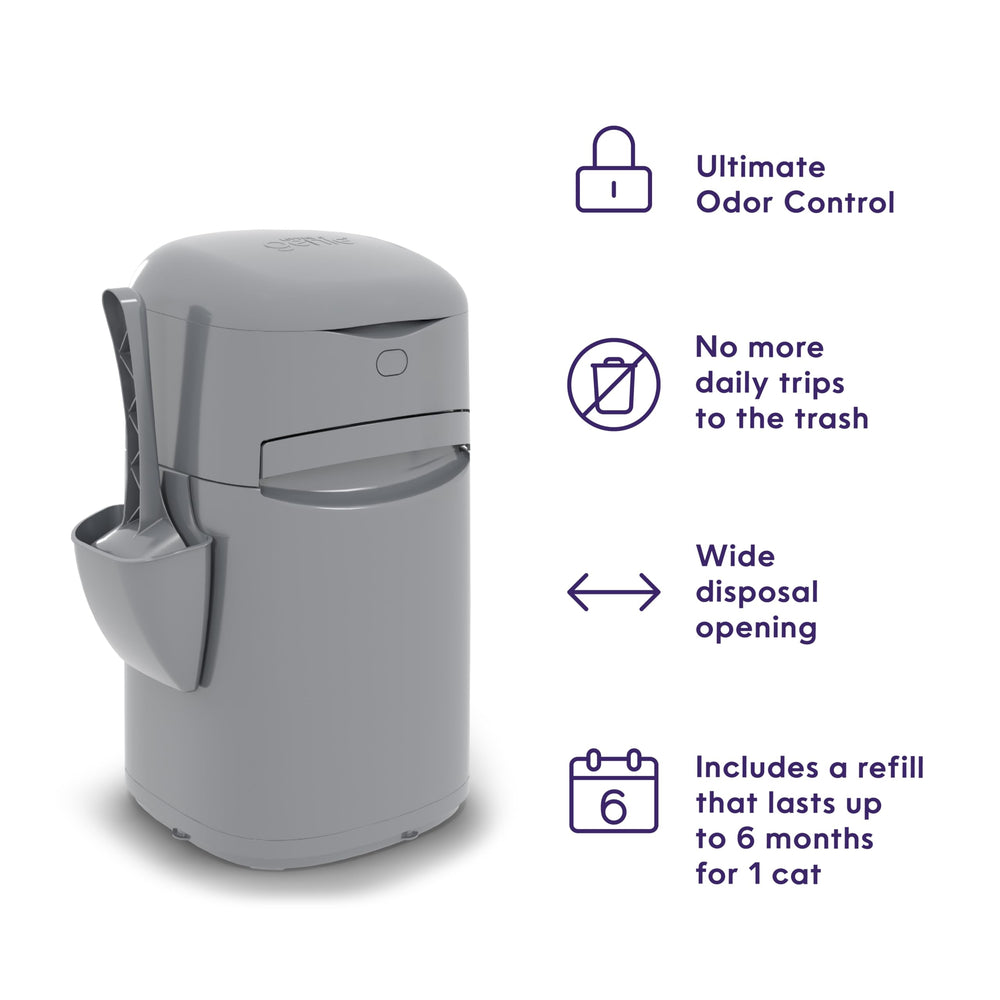 Litter Genie pelle incluse et support pour un rangement pratique et hygiénique