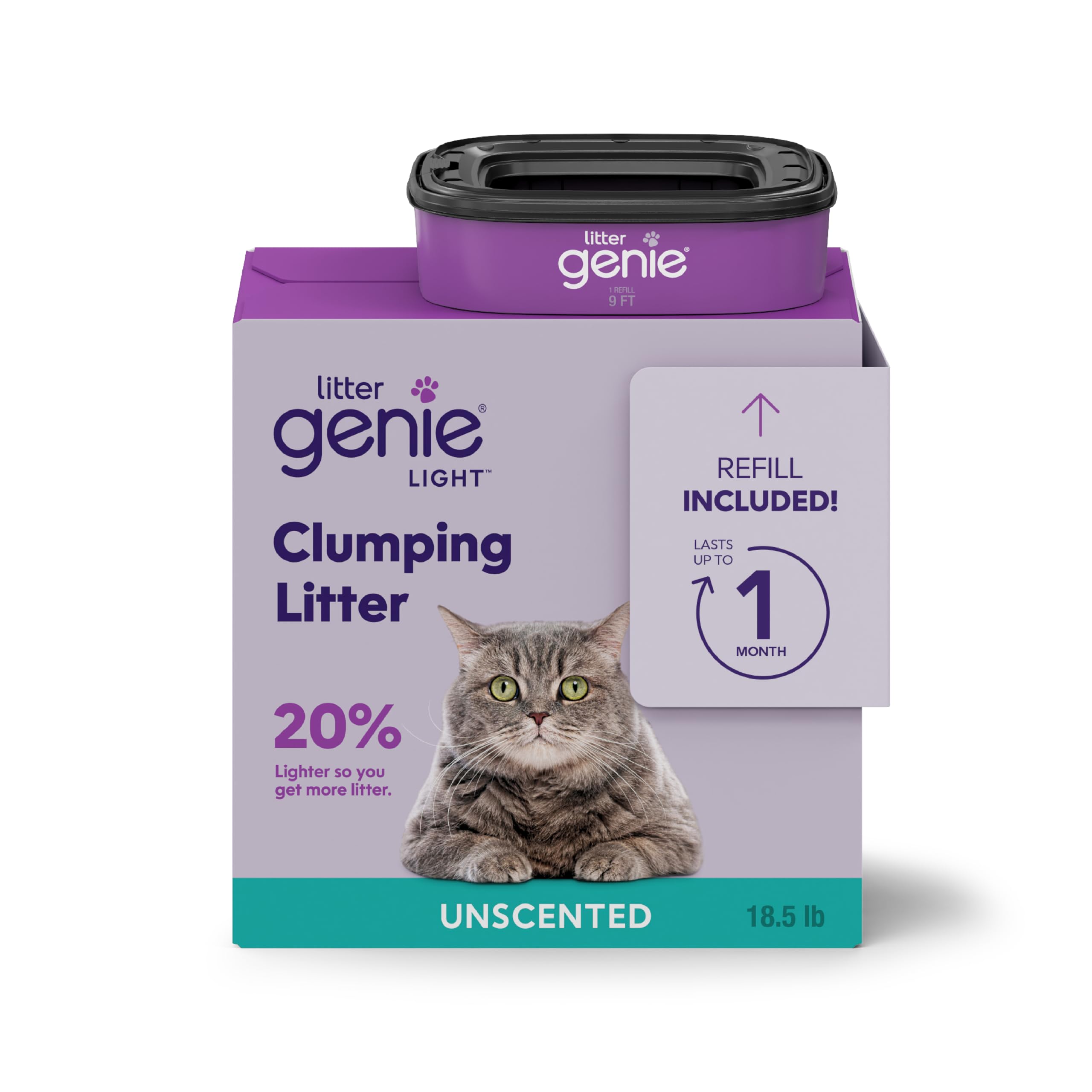 Litter Genie vue avant du pack complet pour entretien simplifié