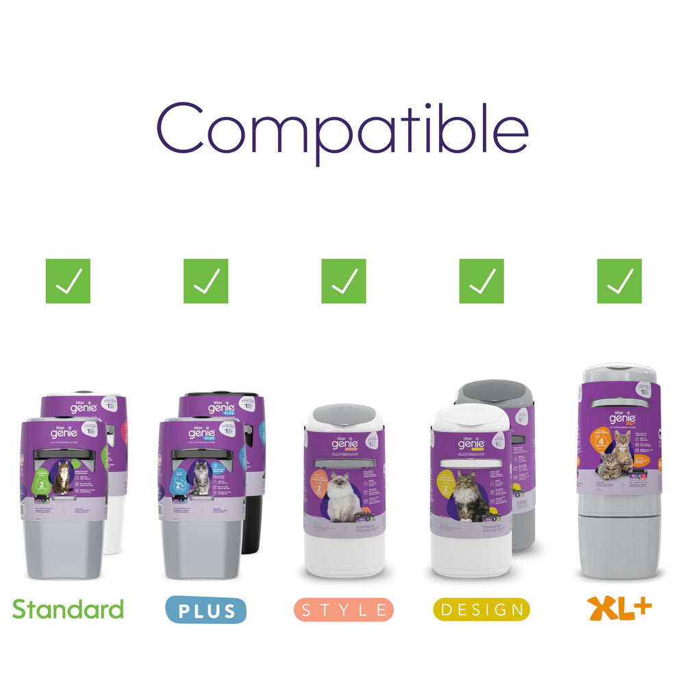 Litter Genie film continu déplié facilitant la découpe personnalisée