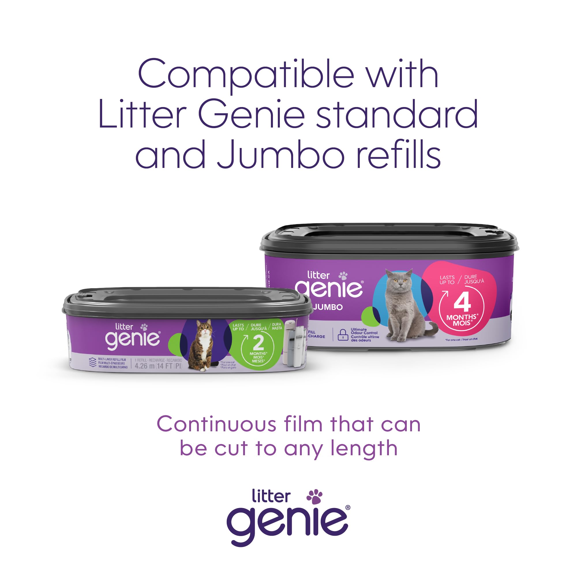 Litter Genie poignée coulissante scellant odeurs efficacement