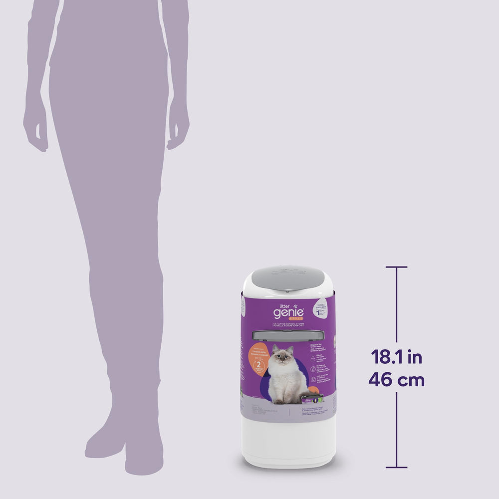 Litter Genie comparaison taille pour évaluer l'espace nécessaire