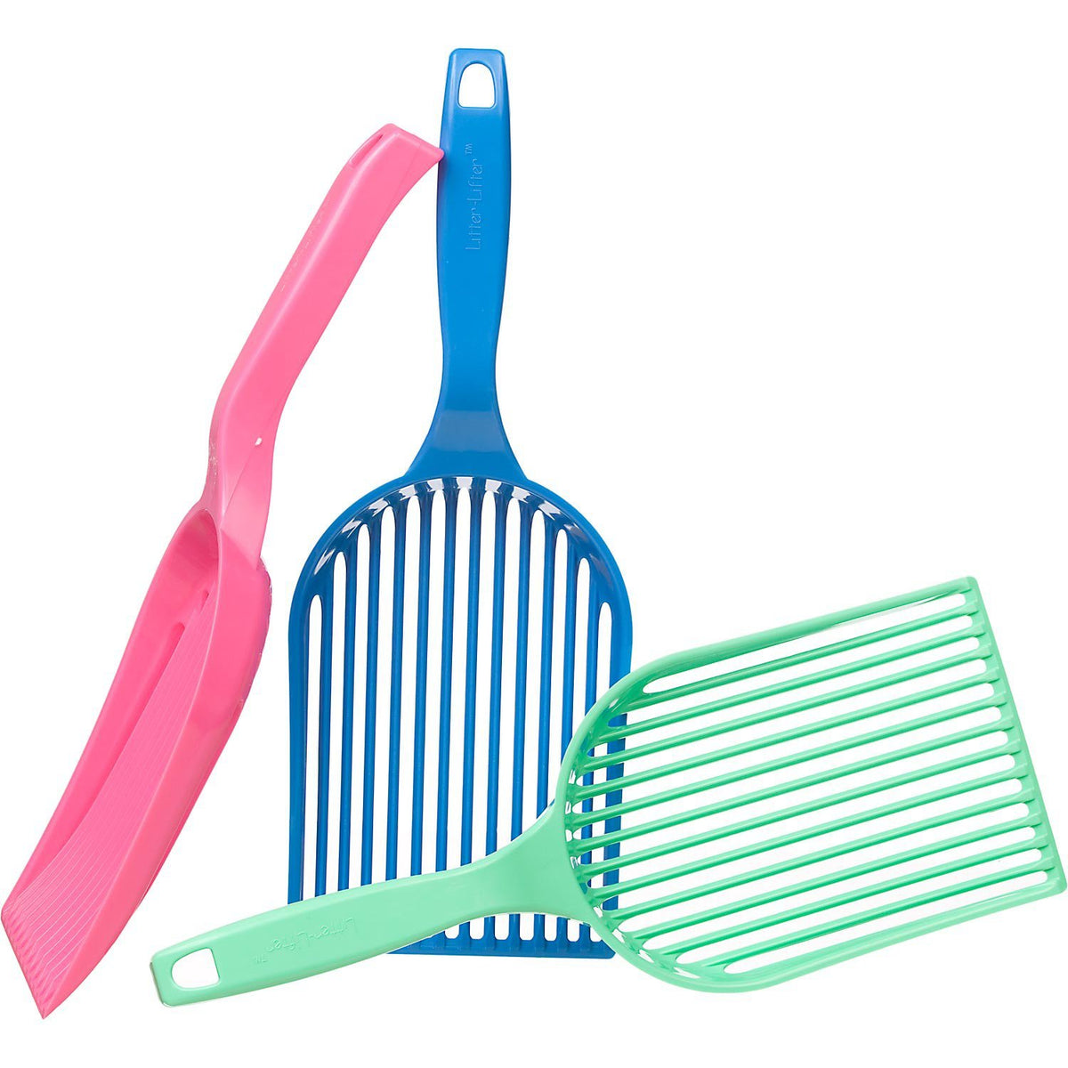 Litter Lifter pelle face avant montrant la forme et nettoyage efficace