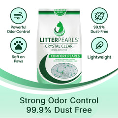 Litter Pearls gros plan cristaux de silice montrant absorption rapide