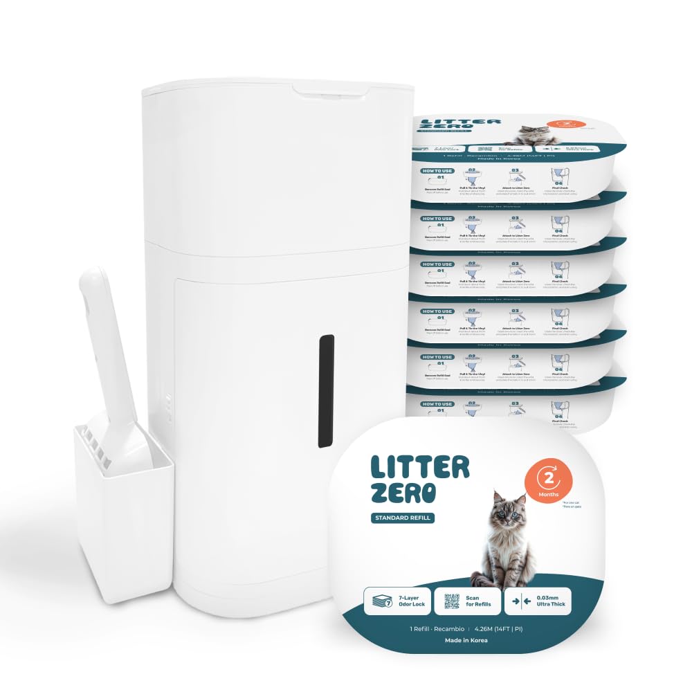 litter zero unité principale vue de face montrant une installation propre et gain de temps