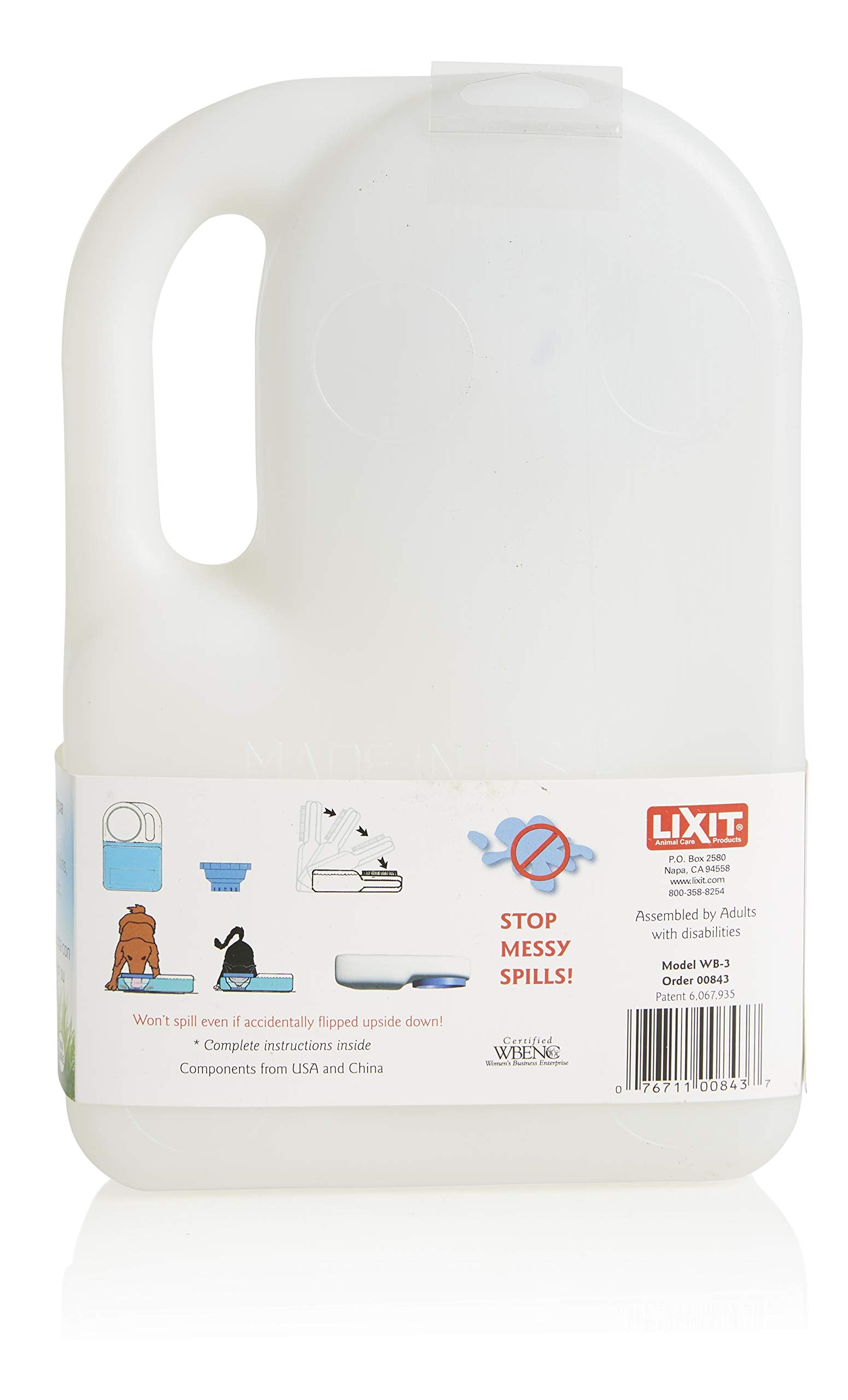 Lixit Water Boy gros plan du plastique sans BPA pour sécurité et durabilité