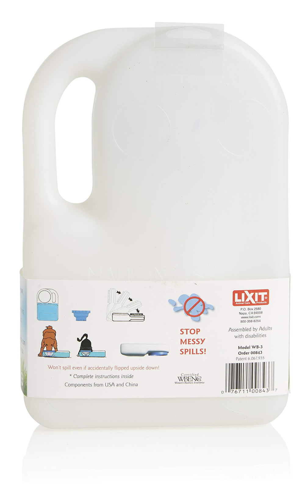 Lixit Water Boy gros plan du plastique sans BPA pour sécurité et durabilité