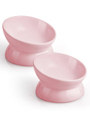 LoeJan gamelle rose face avant montrant design surélevé bénéfice confort