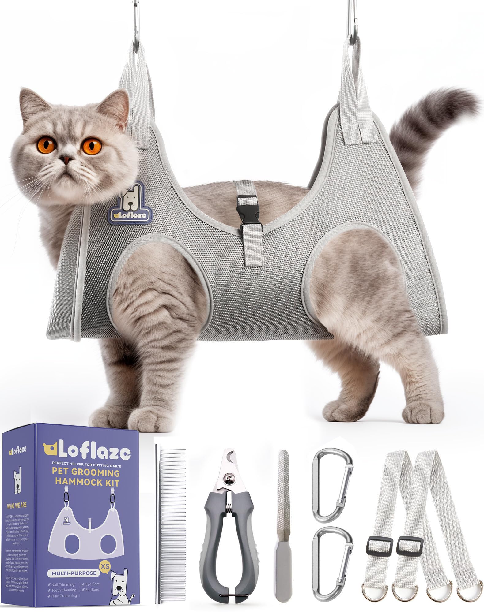 Loflaze hamac face packaging montrant tout le kit et l’emballage pratique