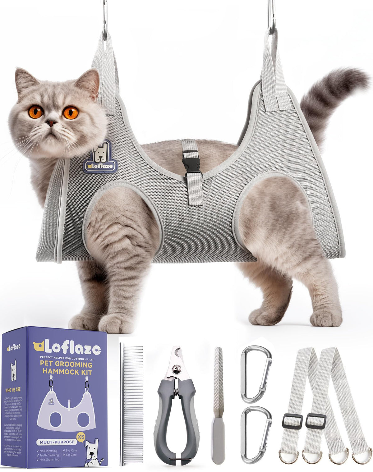 Loflaze hamac face packaging montrant tout le kit et l’emballage pratique