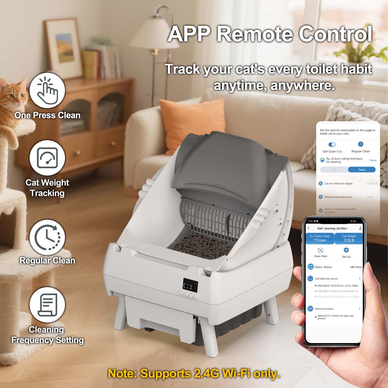 Lohhuby écran d'application mobile, gestion à distance pratique
