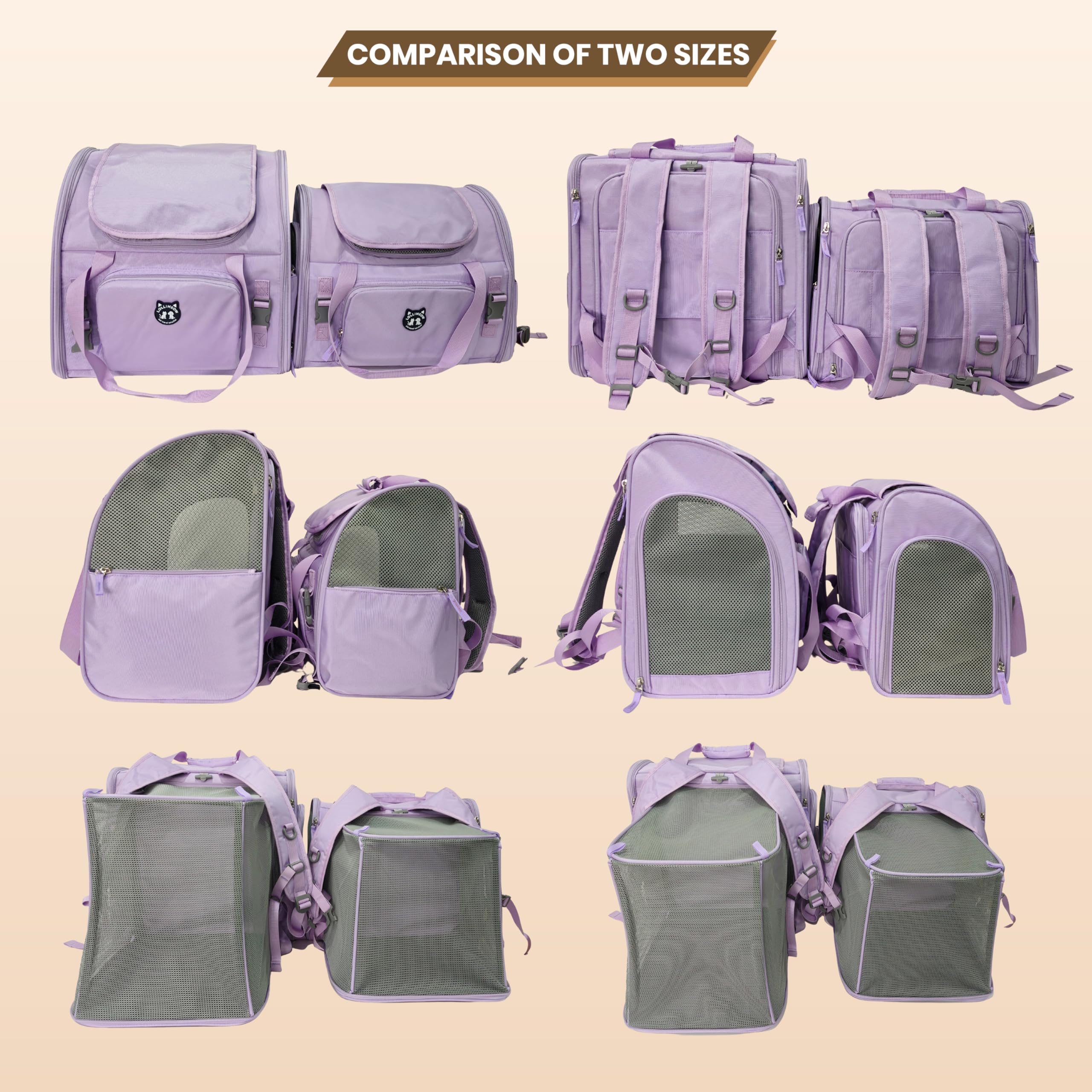 LOLLIMEOW comparaison de taille montrant compatibilité pour petits animaux