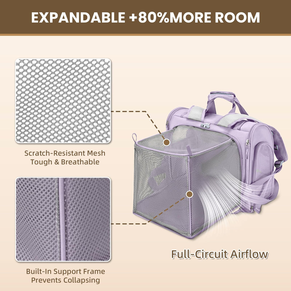 LOLLIMEOW compartiment arrière extensible ouvert offrant plus d'espace