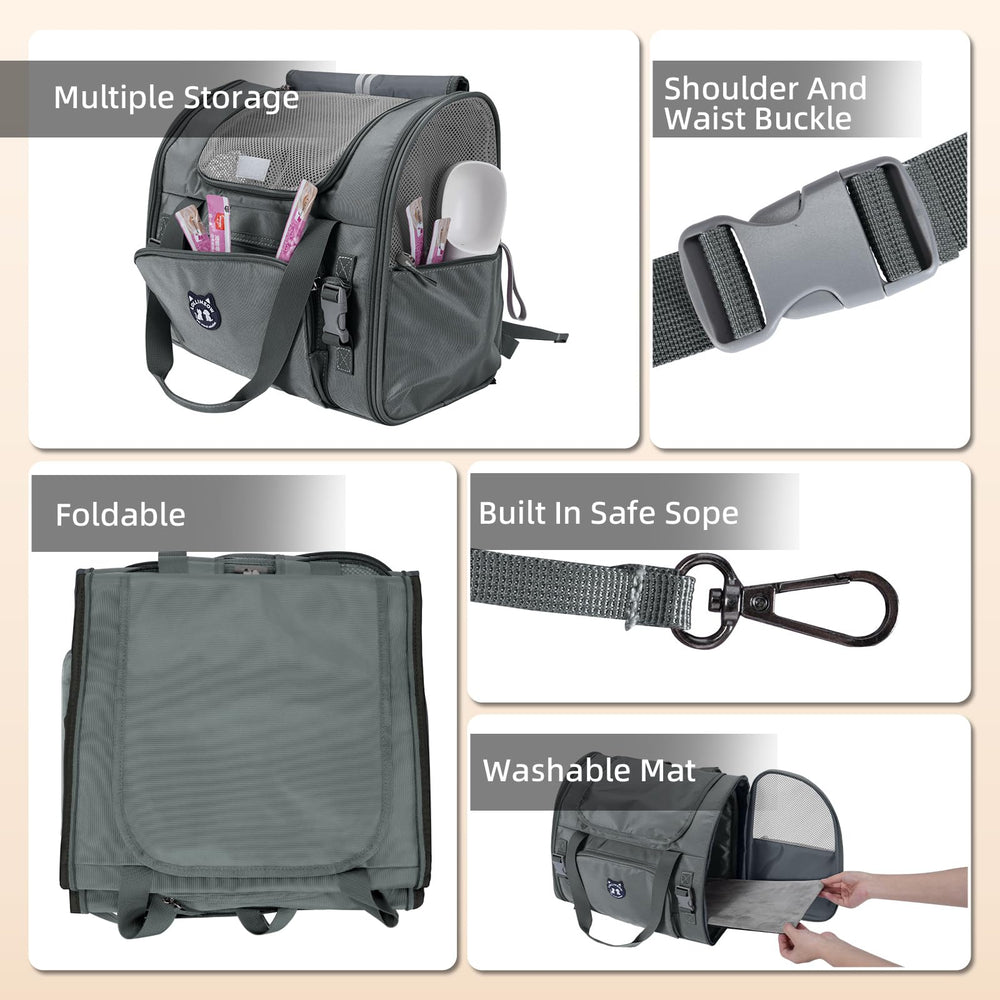 LOLLIMEOW vues des poches externes organisées, accès facile aux accessoires