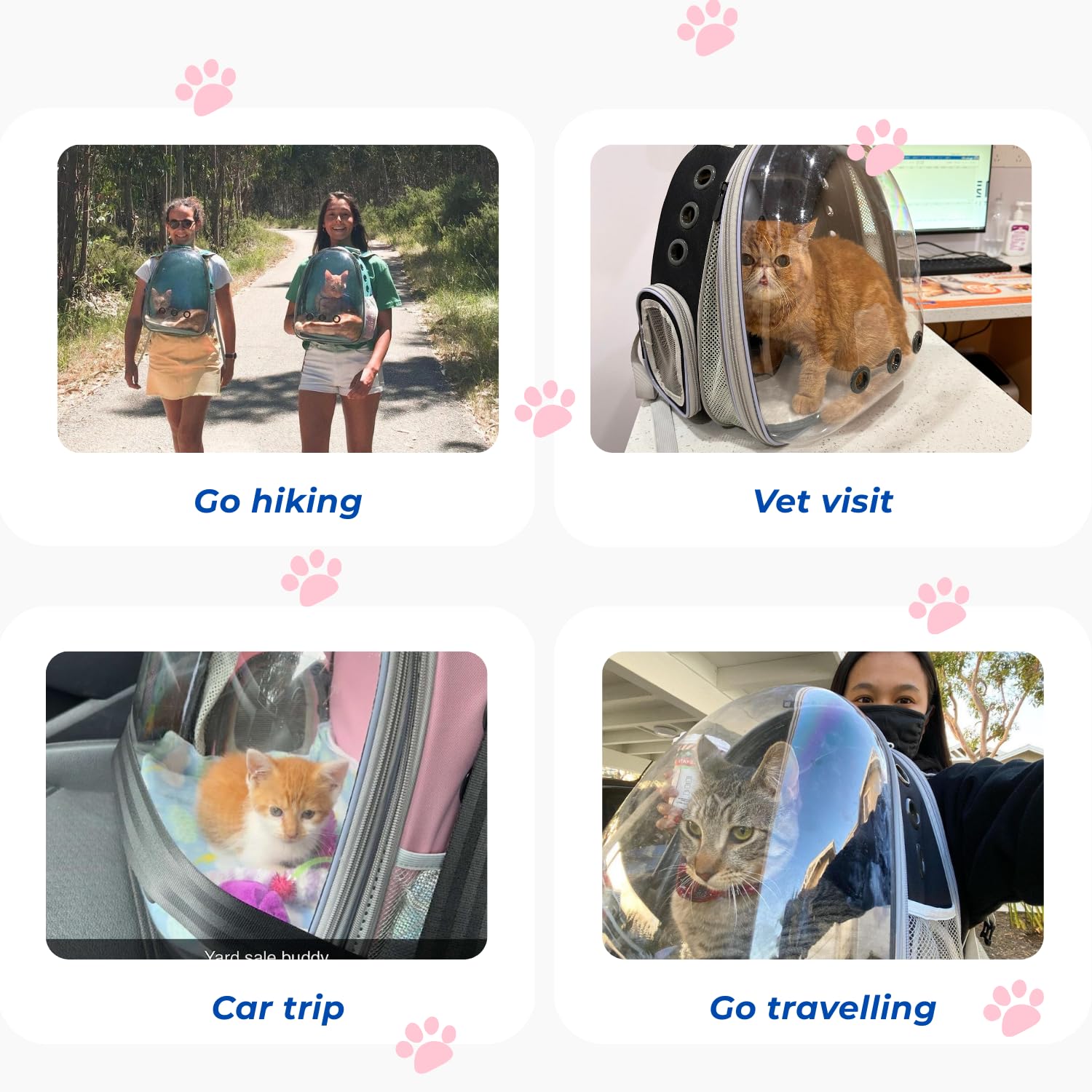 LOLLIMEOW poches externes ouvertes pour rangement pratique d'accessoires