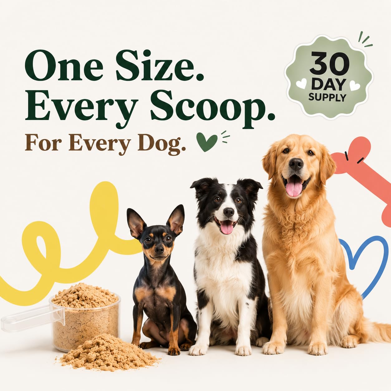 LONGER TOGETHER PET CO. chien mangeant, facilite administration quotidienne sans stress