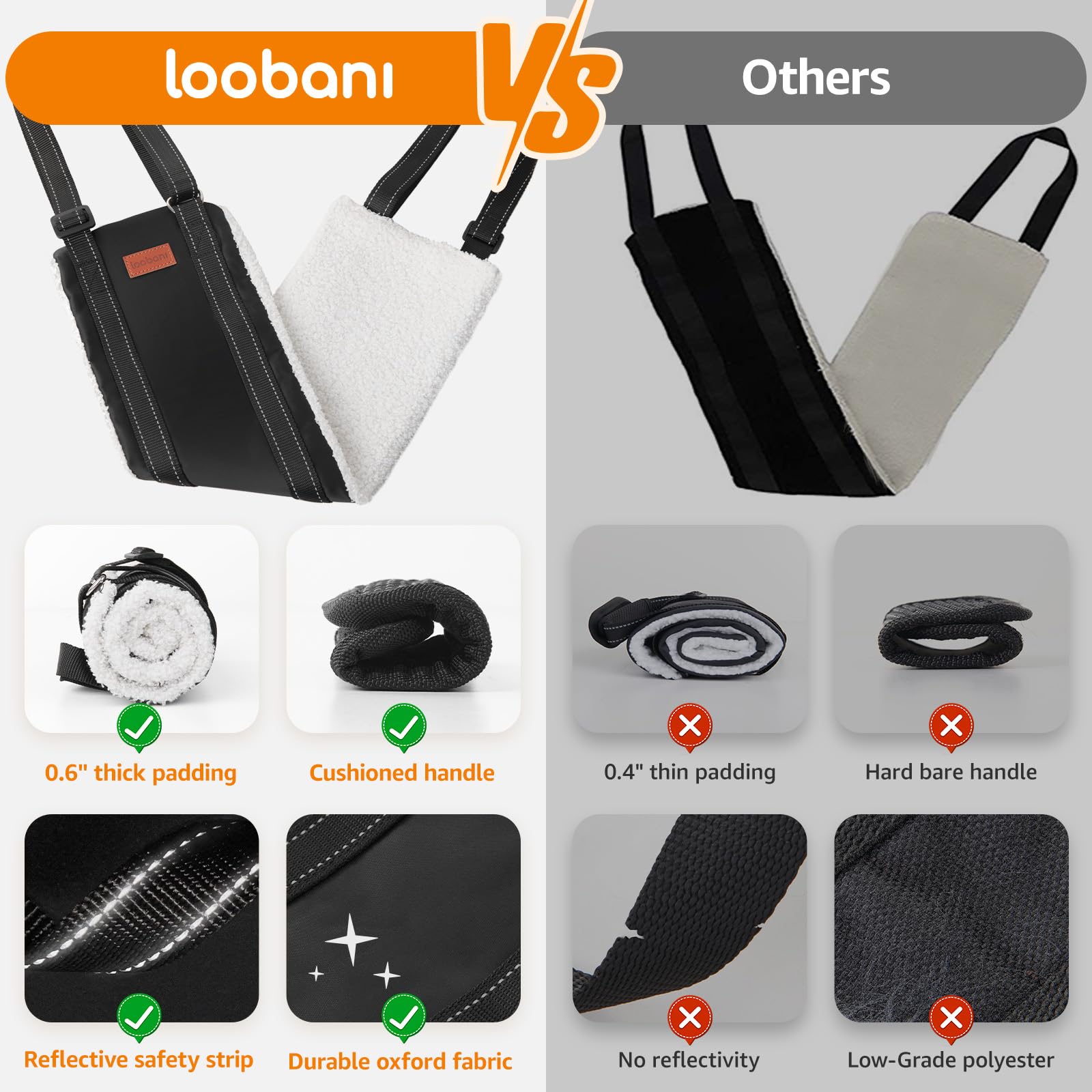 LOOBANI plié dans sa housse transportable, rangement compact