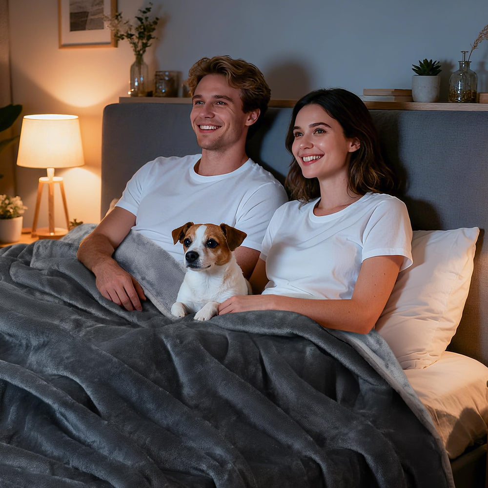 LOOBANI couverture installée sur lit queen protégeant matelas et draps