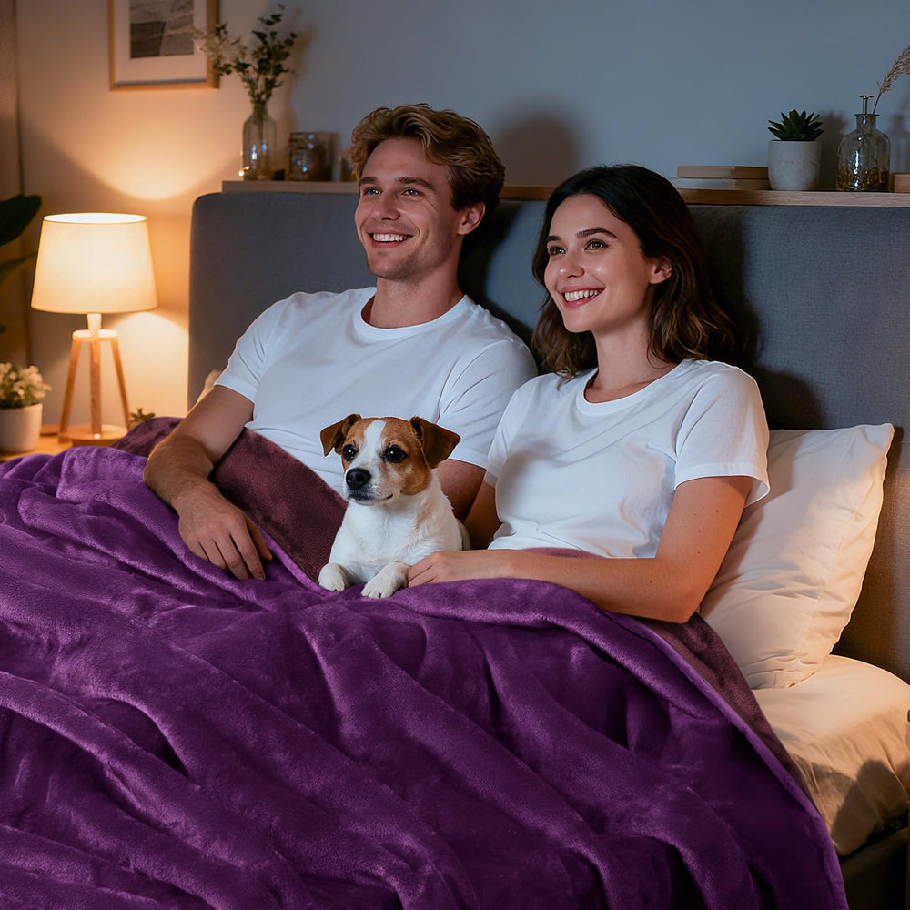LOOBANI couverture étalée sur lit twin, couvre et protège efficacement