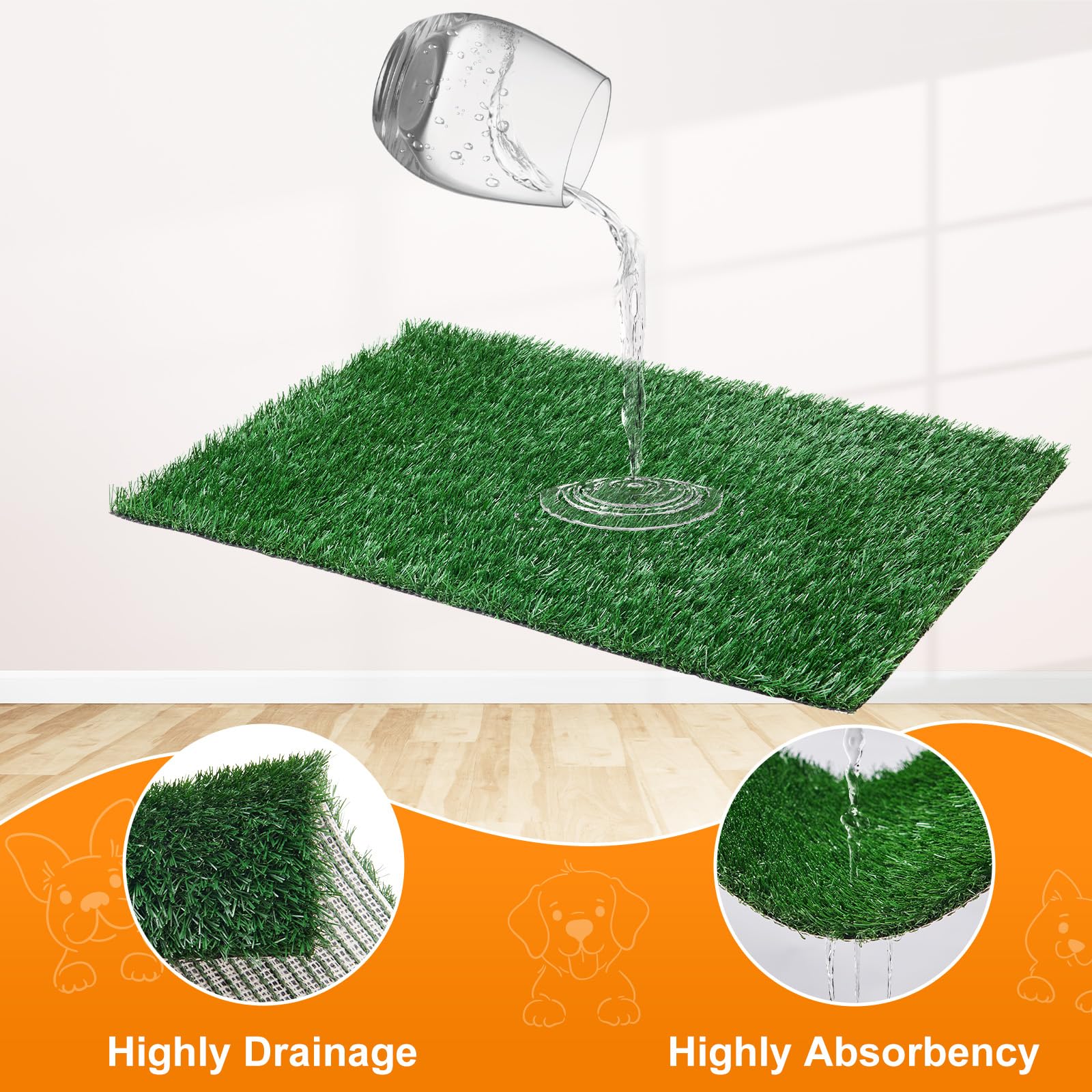 LOOBANI bac et tapis montrant drainage pour garder sol sec