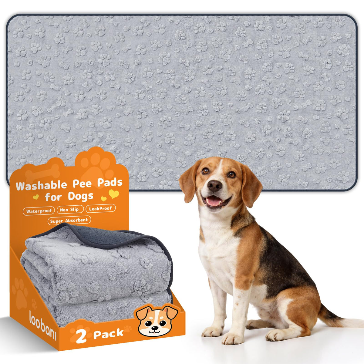 LOOBANI tapis face avant gris, grande protection et absorption