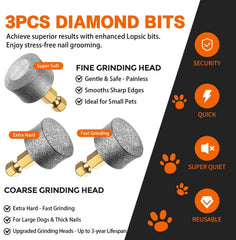 LOPSIC gros plan texture diamant des têtes offrant abrasion efficace et faible vibration