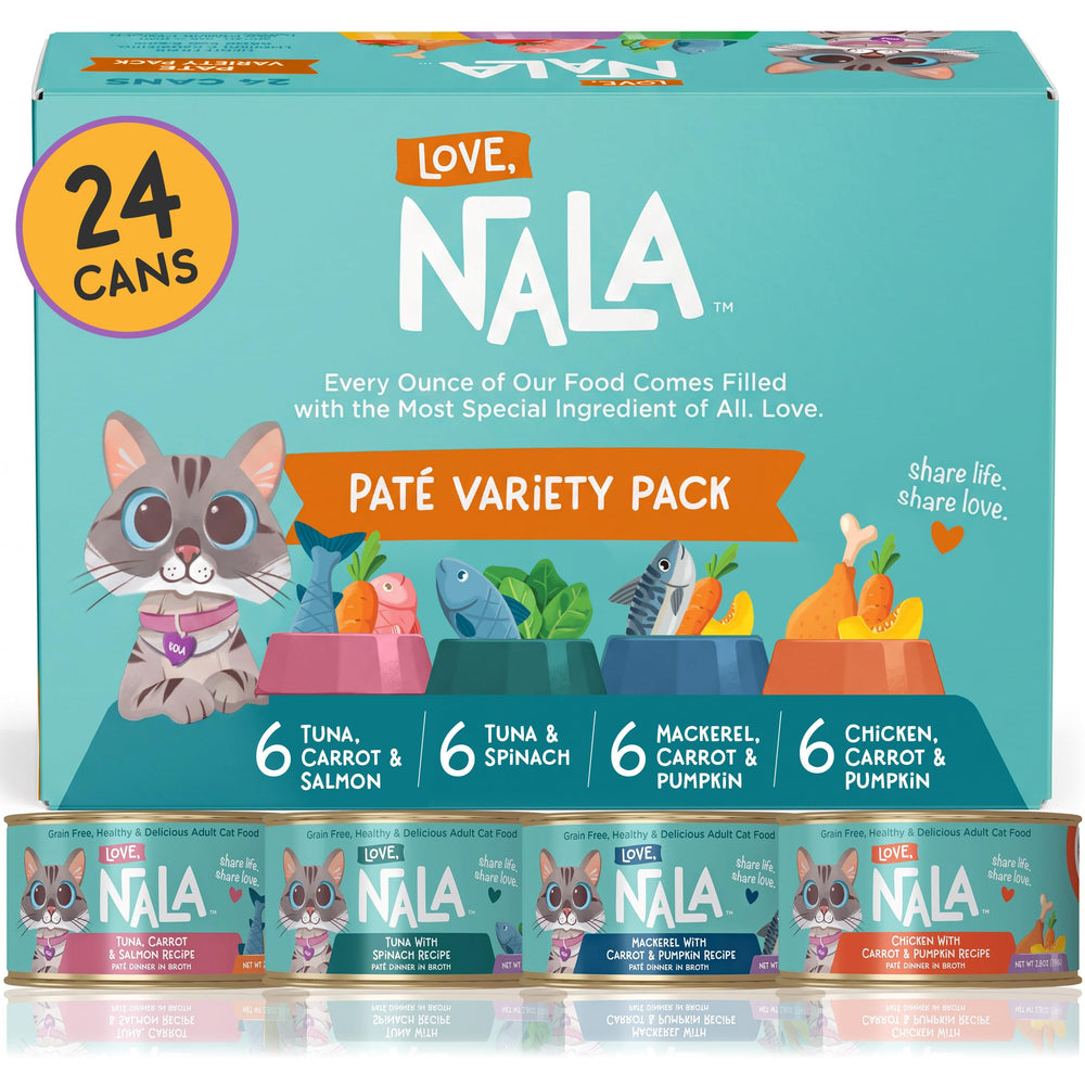 LOVE, NALA emballage avant montrant variété et qualité