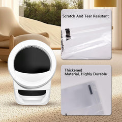 Loveishere insertion du bord du sac dans les onglets du Litter-Robot 3 pour fixation sûre