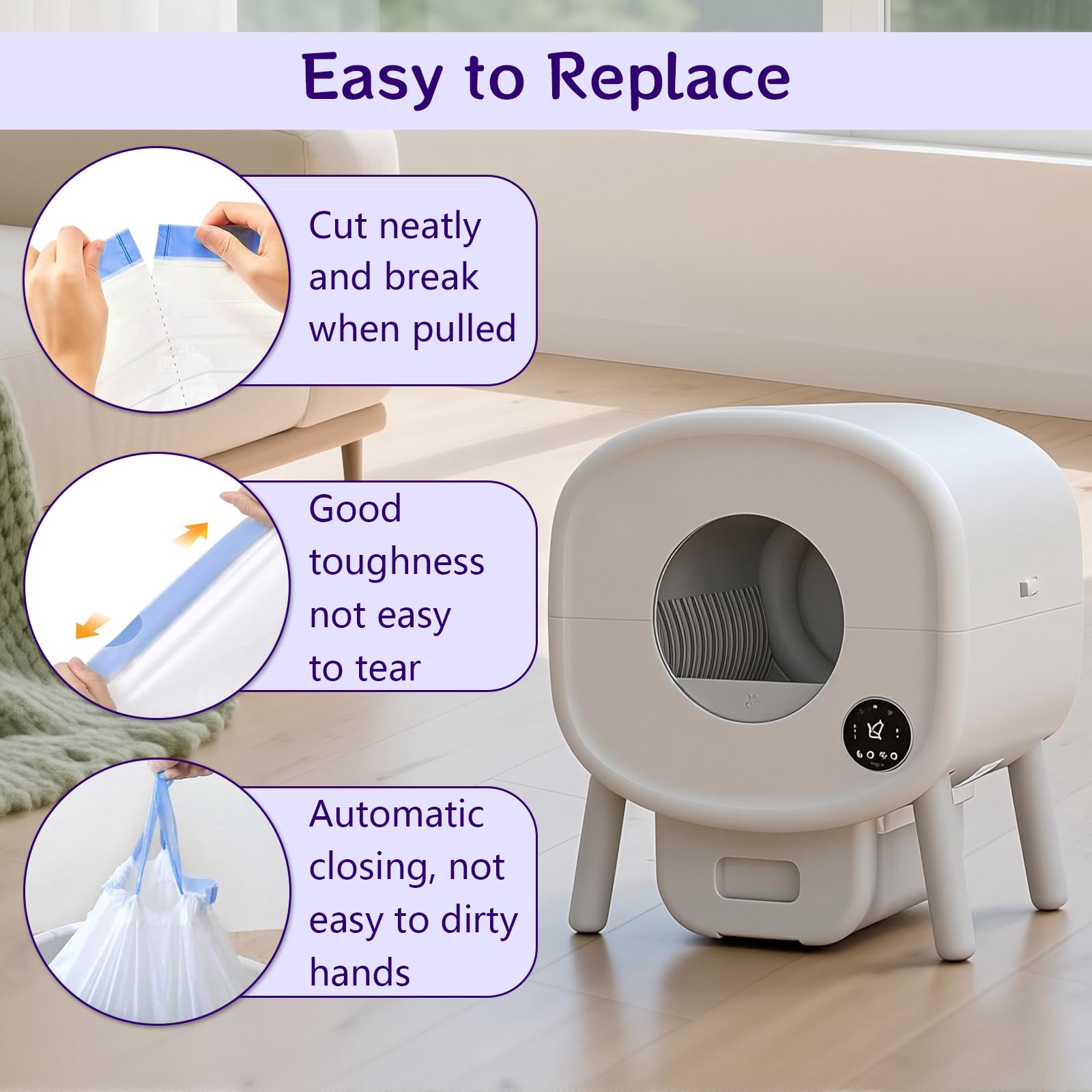 Loveishere mise en scène avec chat montrant confort et propreté