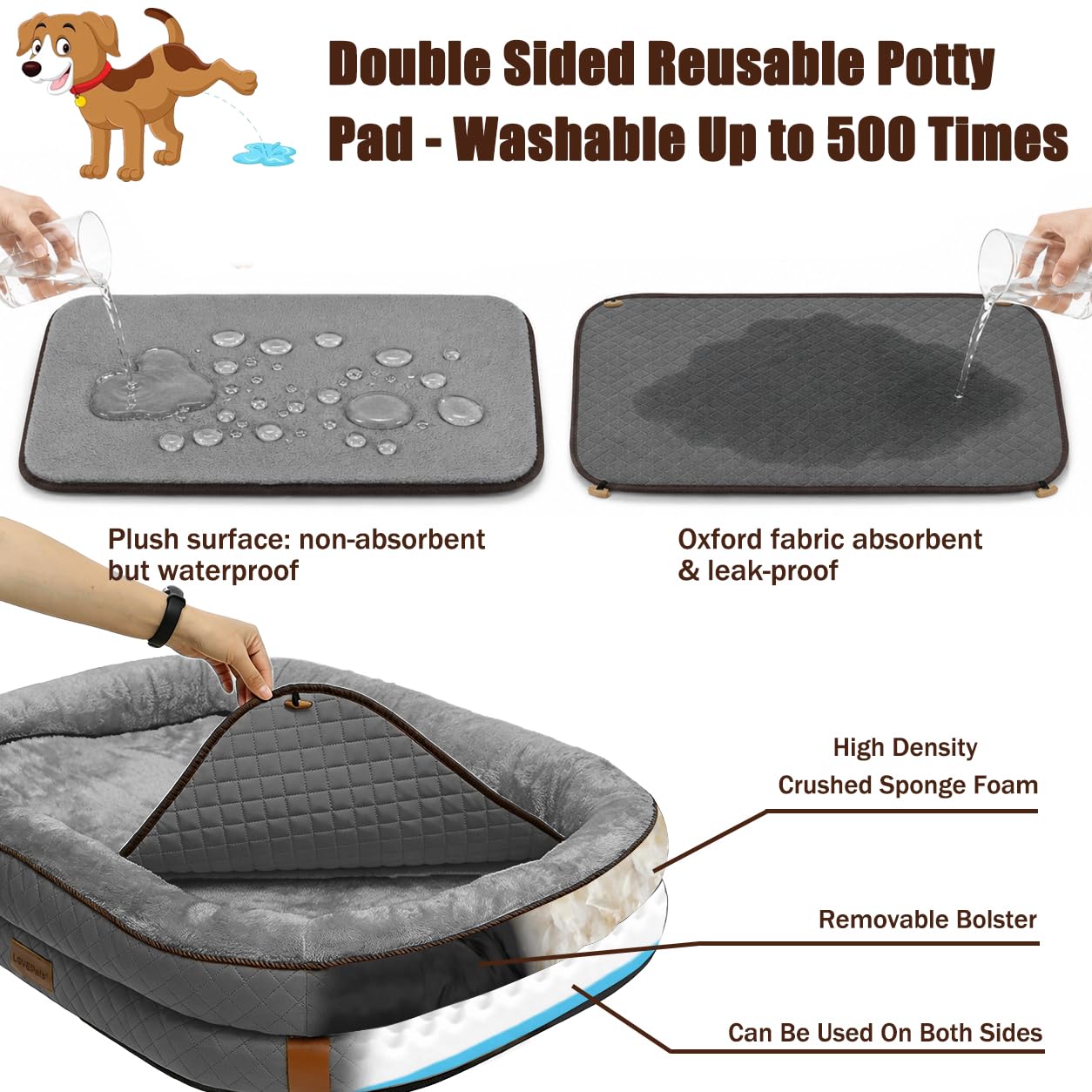 LOVEPals zoom sur bord rembourré pour appui confortable