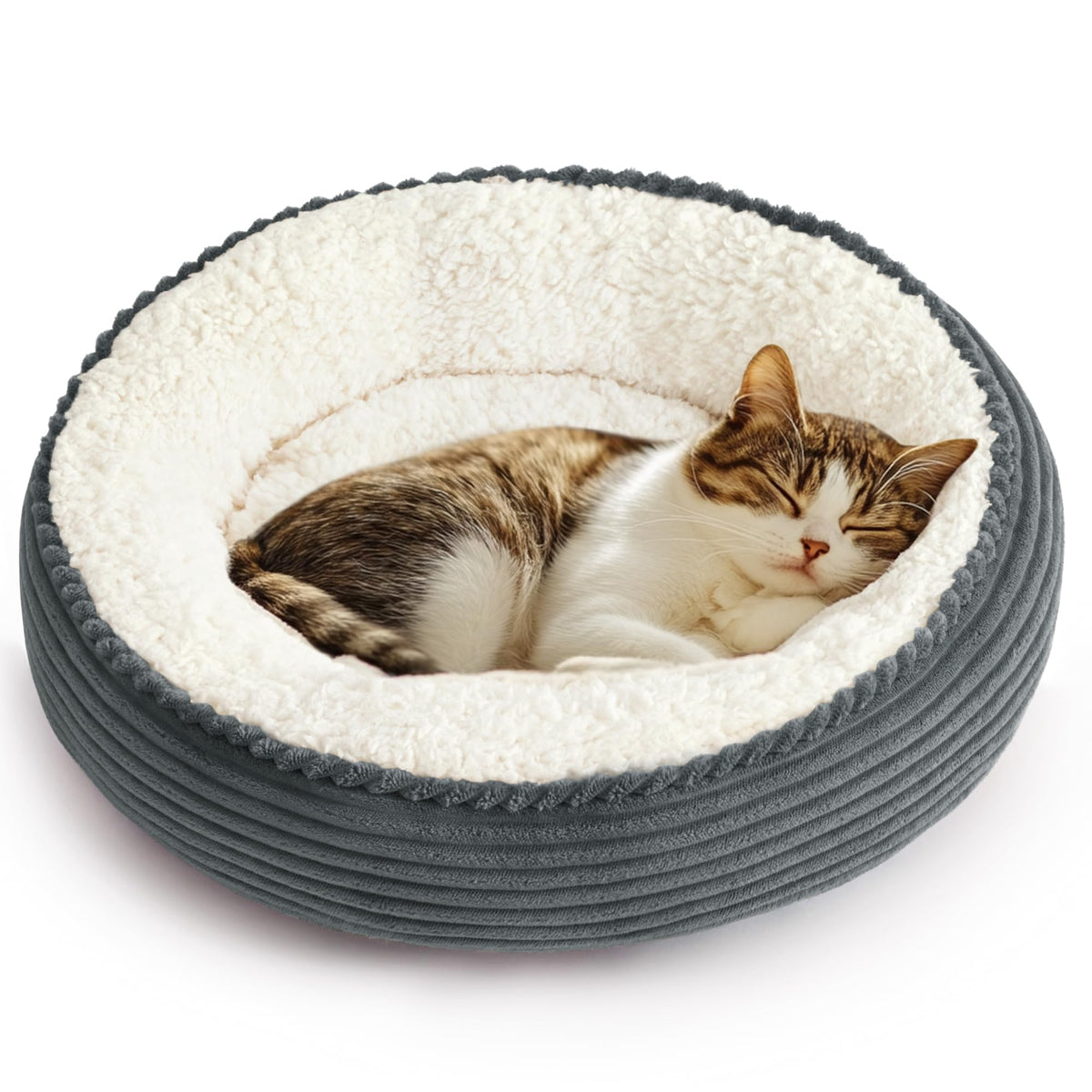 Love's cabin vue avant lit donut 20in, nid confortable pour repos