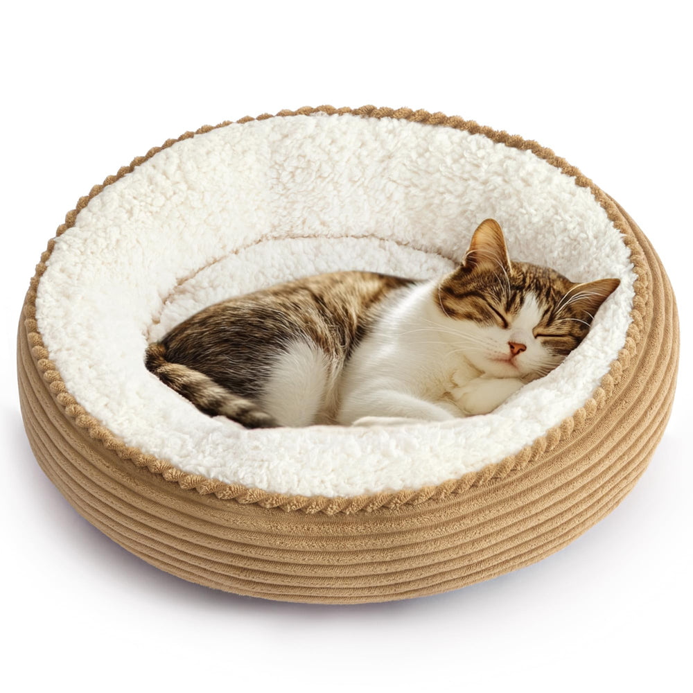 Love's cabin lit donut face montrant design cosy et forme sécurisante