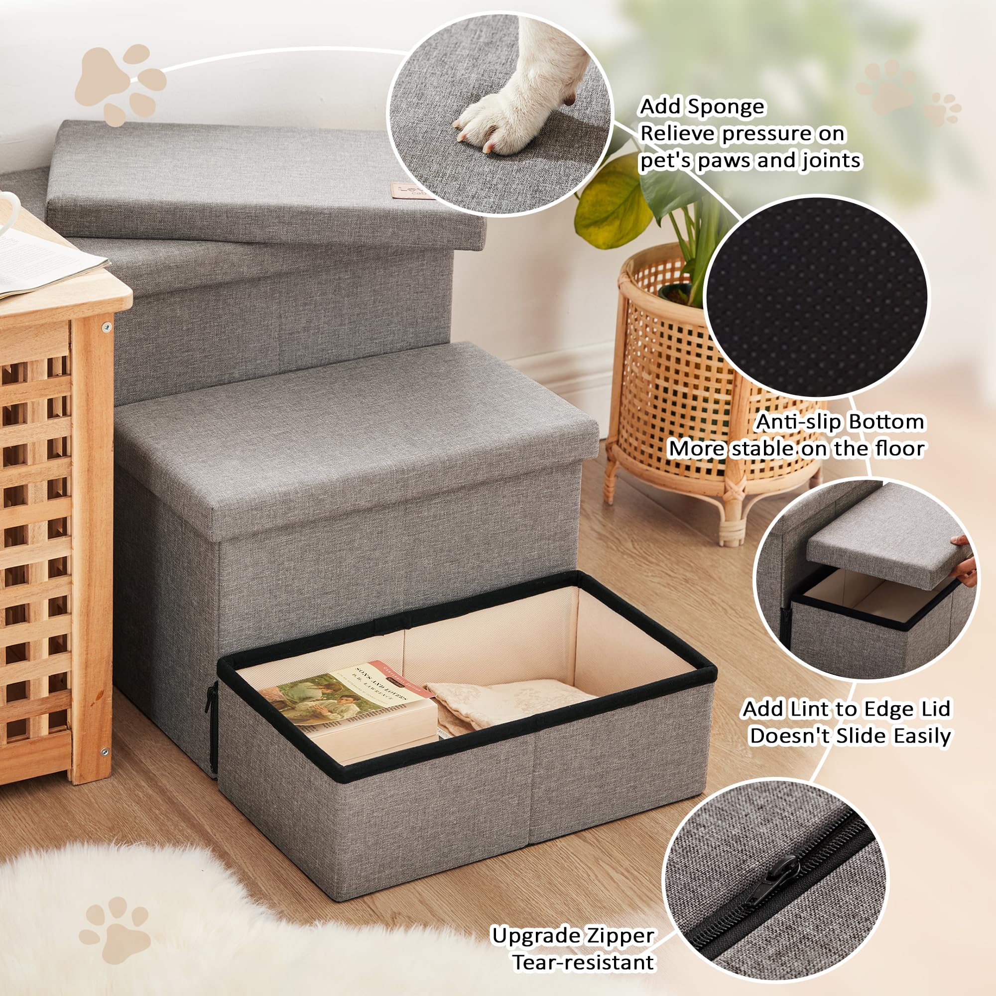 Love's cabin compartiments ouverts montrant rangement pour accessoires