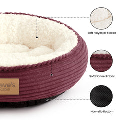 Love's cabin gros plan tissu pelucheux montrant douceur et qualité