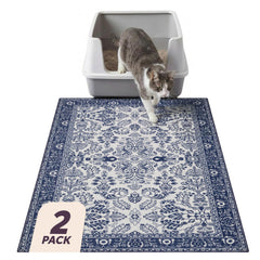 Lovewag Pets vue avant du tapis Indigo Garden, protection large du sol