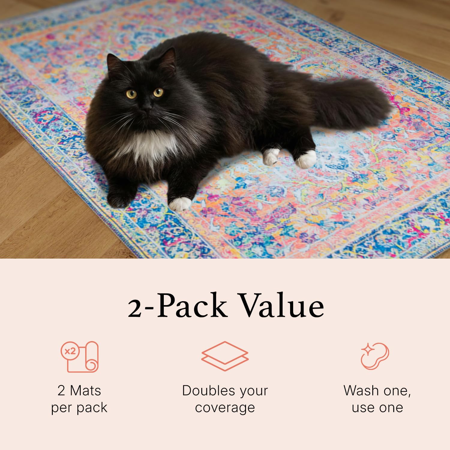Lovewag tapis en usage chat sortant du bac réduit dispersion