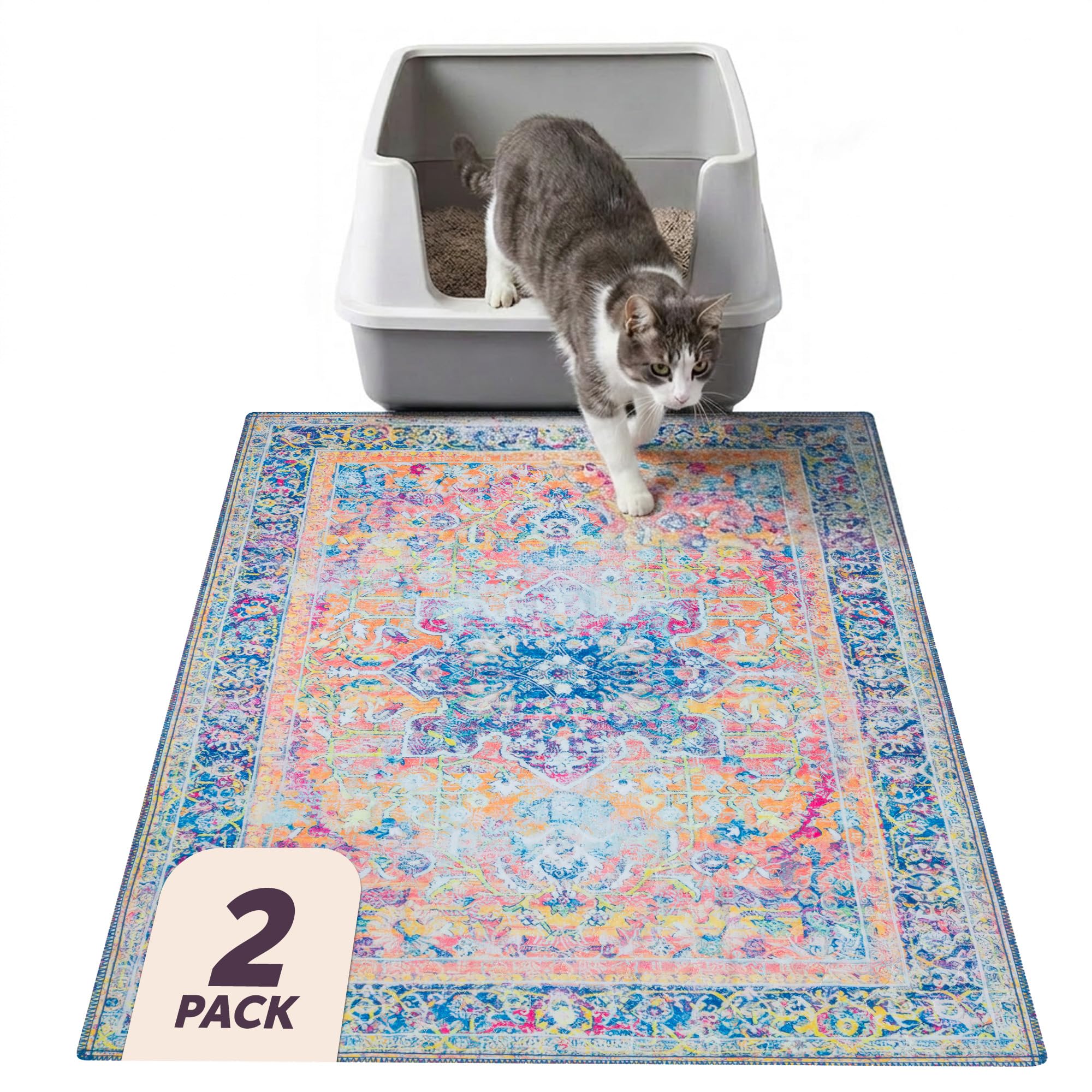 Lovewag tapis face avant Marmalade Sunshine capte la litière facilement