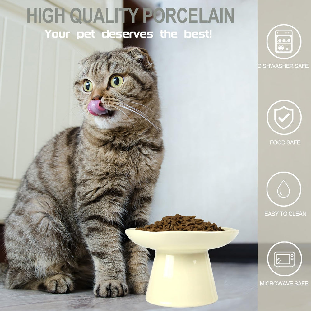 LOVINFURBABY chat mangeant confortablement réduisant le contact des moustaches