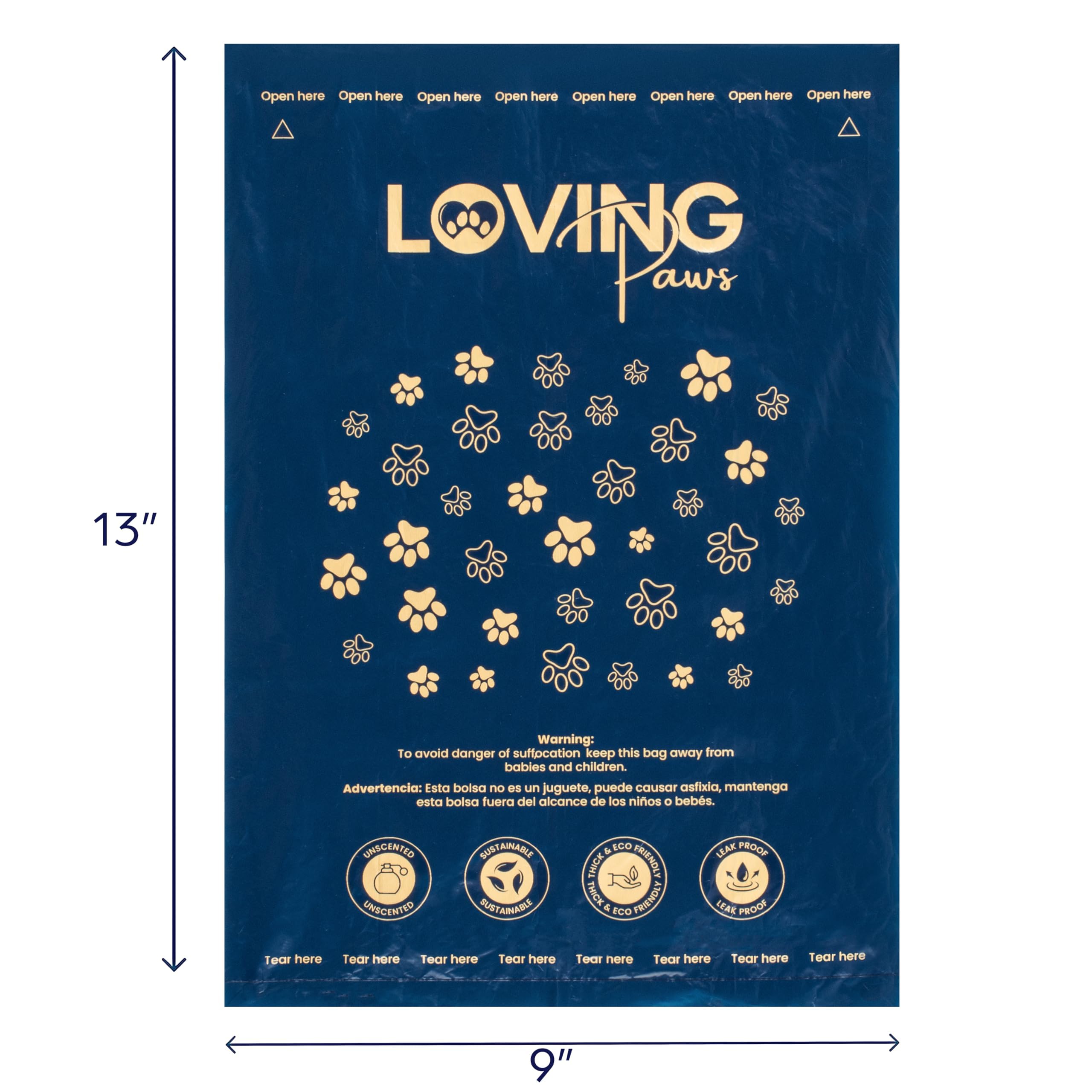 LOVING Paws gros plan sur l'épaisseur du film assurant résistance et anti-fuite