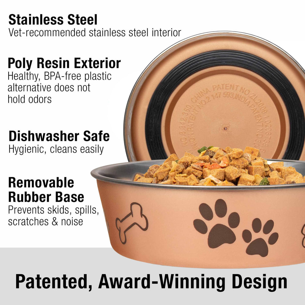 Loving Pets Bella Bowl intérieur inox poli, facile à nettoyer et hygiénique