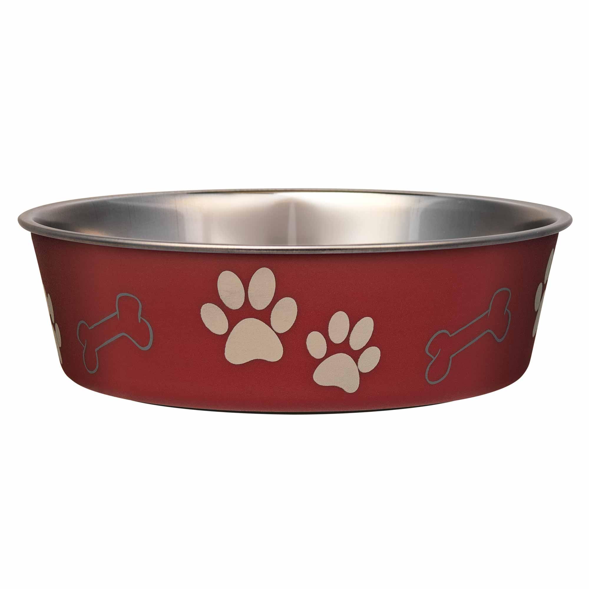 Loving Pets Bella Bowl vue avant merlot, design élégant et stable