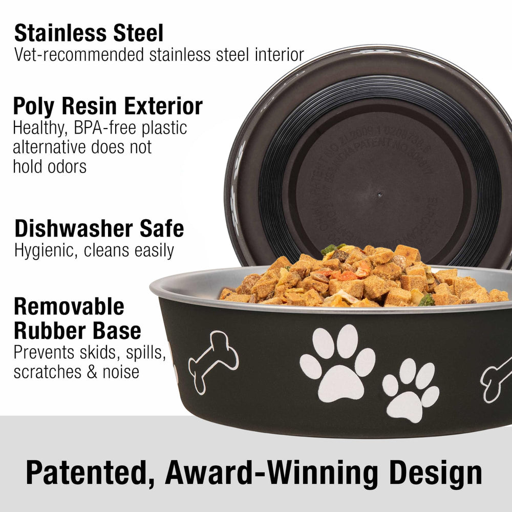 Loving Pets Bella Bowl profil acier inox durable pour hygiène et longévité