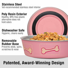 Loving Pets Bella gros plan cuvette acier inoxydable facile à nettoyer
