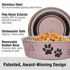 Loving Pets Bella Bowl cuvette acier inox gros plan hygiène facile