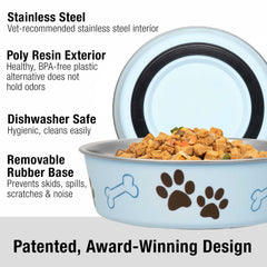 Loving Pets Bella Bowl gros plan acier inox facile à nettoyer