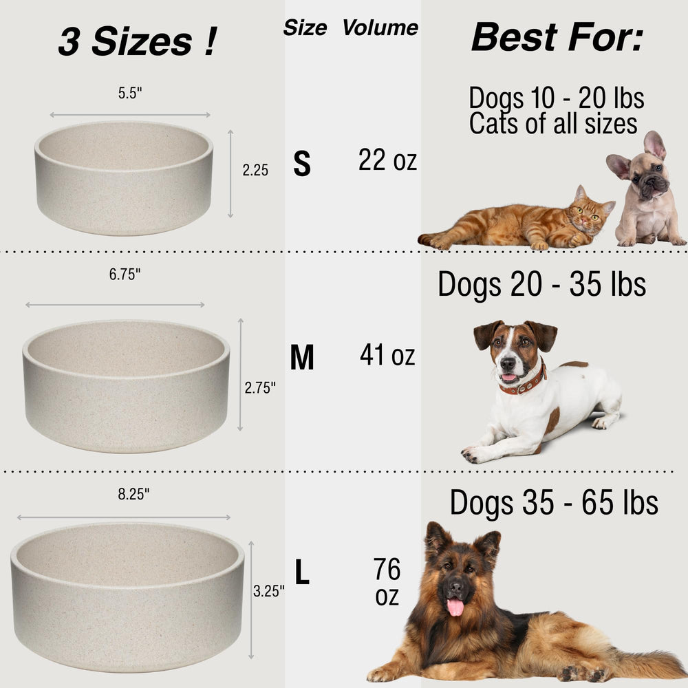 Loving Pets Dolce Bamboo gamelle en usage par un chien pour repas propre